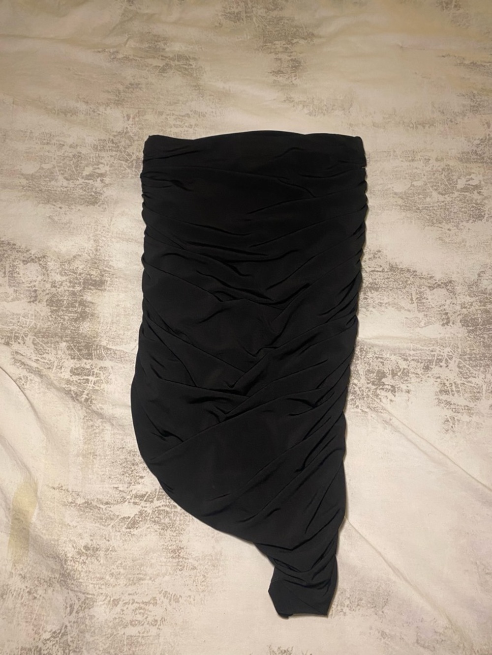 Forever 21 Black Asymmetrical Ruched Skirt - Picture 5 of 8